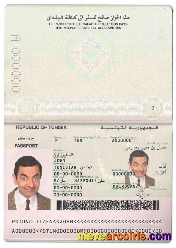Tunisia passport